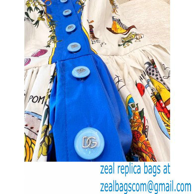 Dolce  &  Gabbana BLUE FLOWER PRINTED DRESS 02 2022